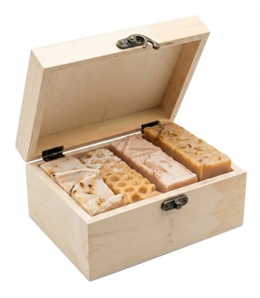 Coffret en bois 4 savons